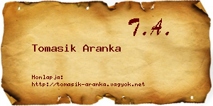 Tomasik Aranka névjegykártya