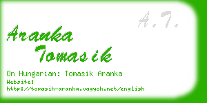 aranka tomasik business card